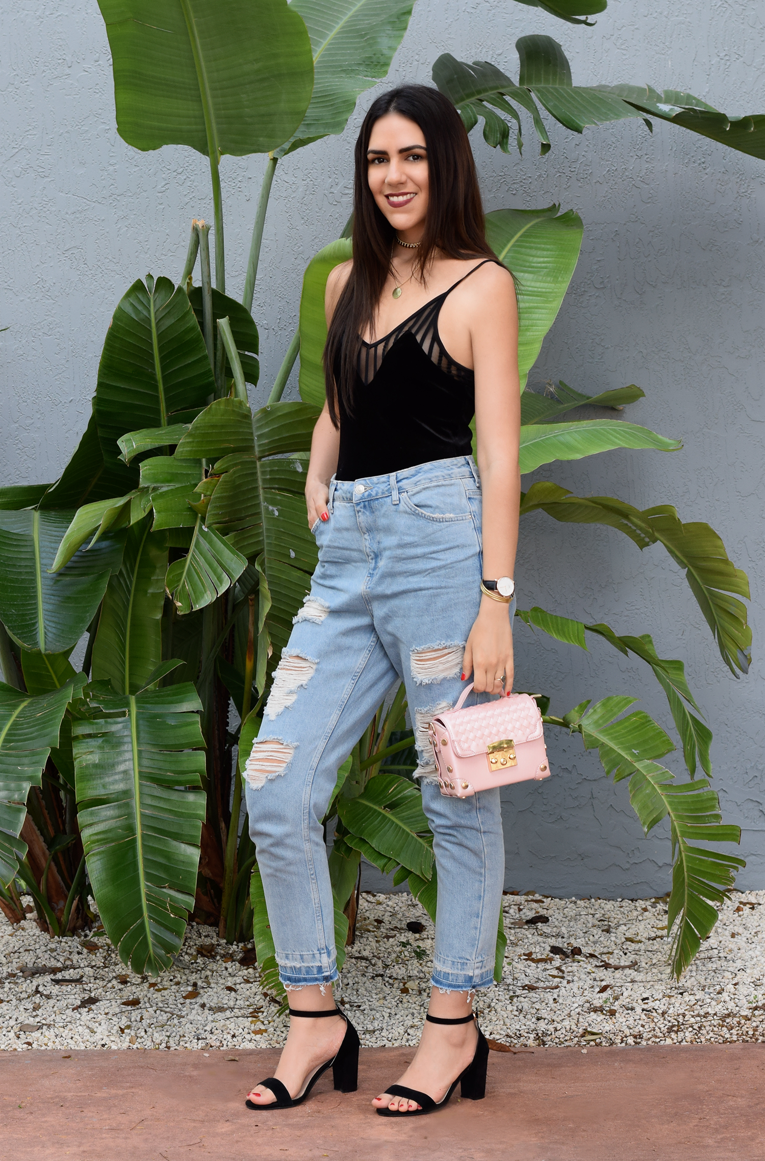 bodysuit and boyfriend jeans